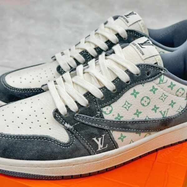 Louis Vuitton x Nike Air Jordan 1 Low â€œGreen Monogram Suedeâ€ (Custom)