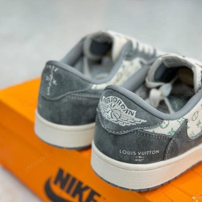 Louis Vuitton x Nike Air Jordan 1 Low â€œGreen Monogram Suedeâ€ (Custom)