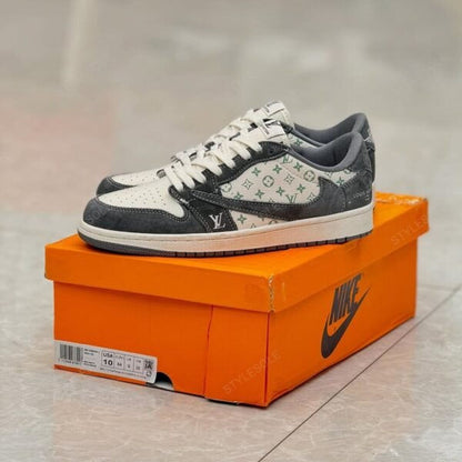Louis Vuitton x Nike Air Jordan 1 Low â€œGreen Monogram Suedeâ€ (Custom)