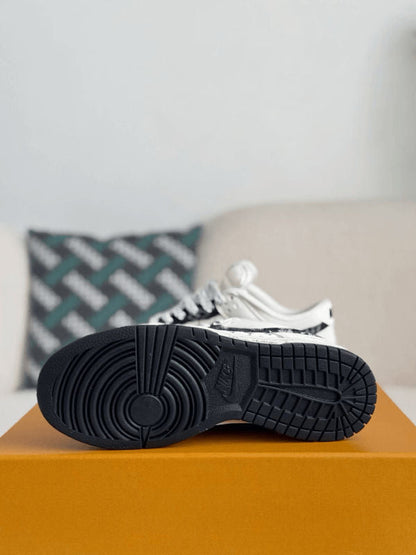 LV x Nike SB Dunk Low White Black Denim Monogram Sneaker