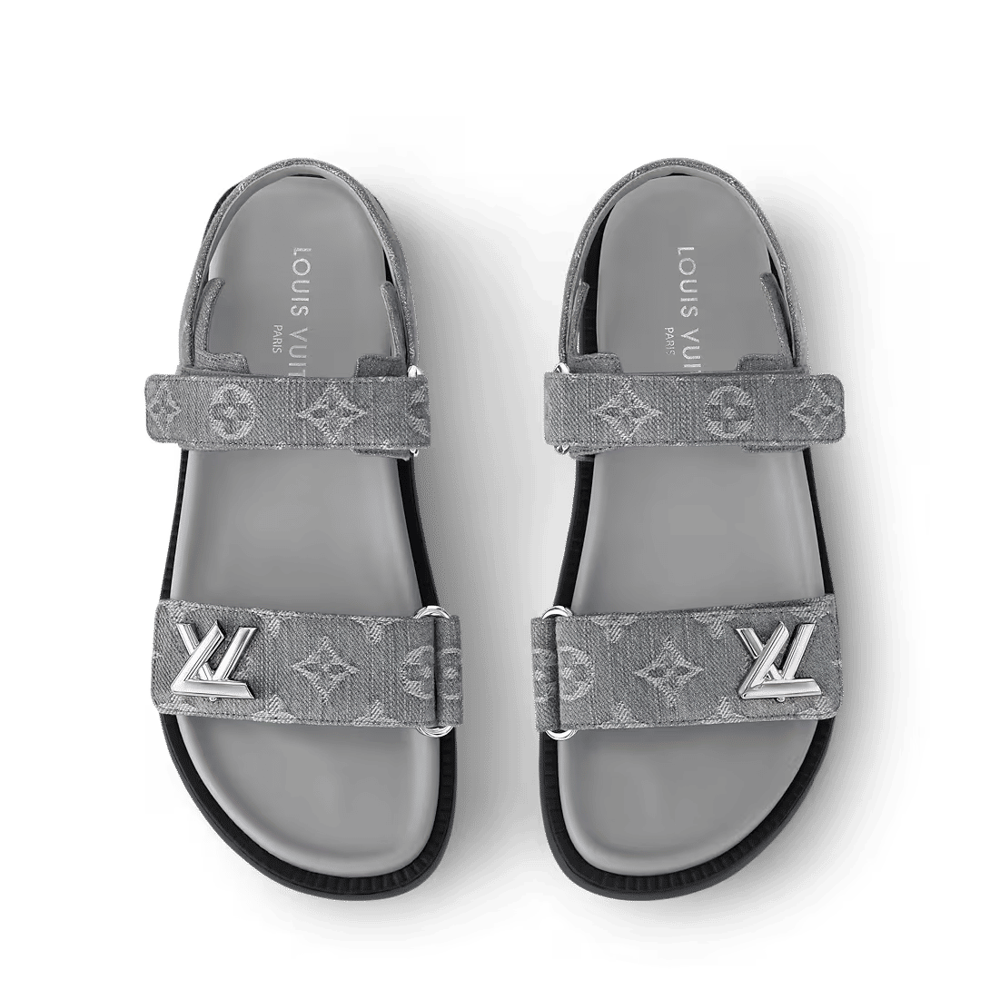 LV Sunset Flat Comfort Sandals â€˜Grayâ€™