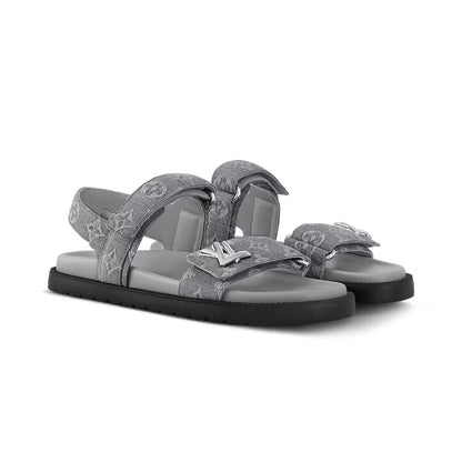 LV Sunset Flat Comfort Sandals â€˜Grayâ€™