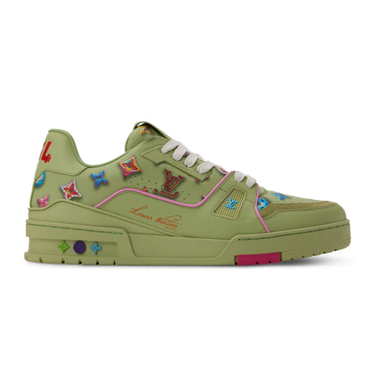 LV Trainer Sneaker Coordinates With The Seasonâ€™s Monogram Donuts Green