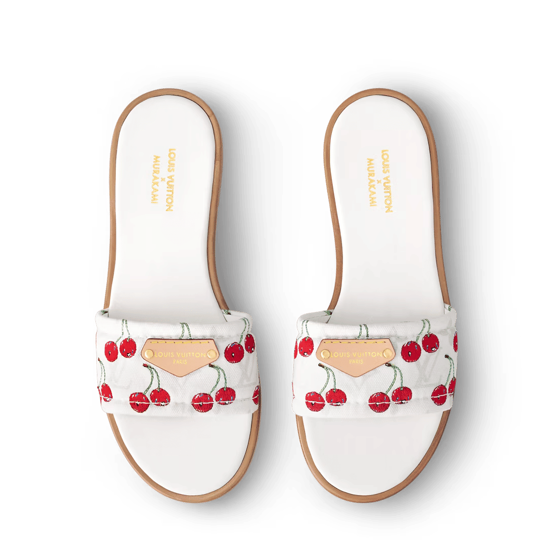 LV x TM Lily Flat Mule White