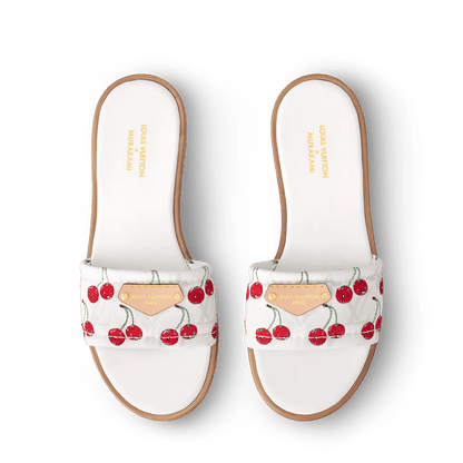 LV x TM Lily Flat Mule White