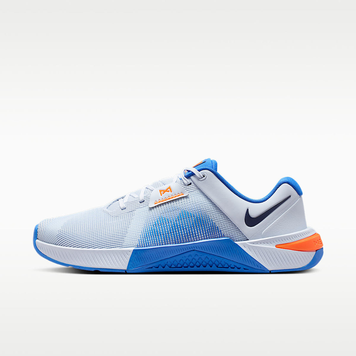 Metcon 10 Men's Workout Shoes Football Grey/Blue Crystal/Orange Frost/Midnight Navy
