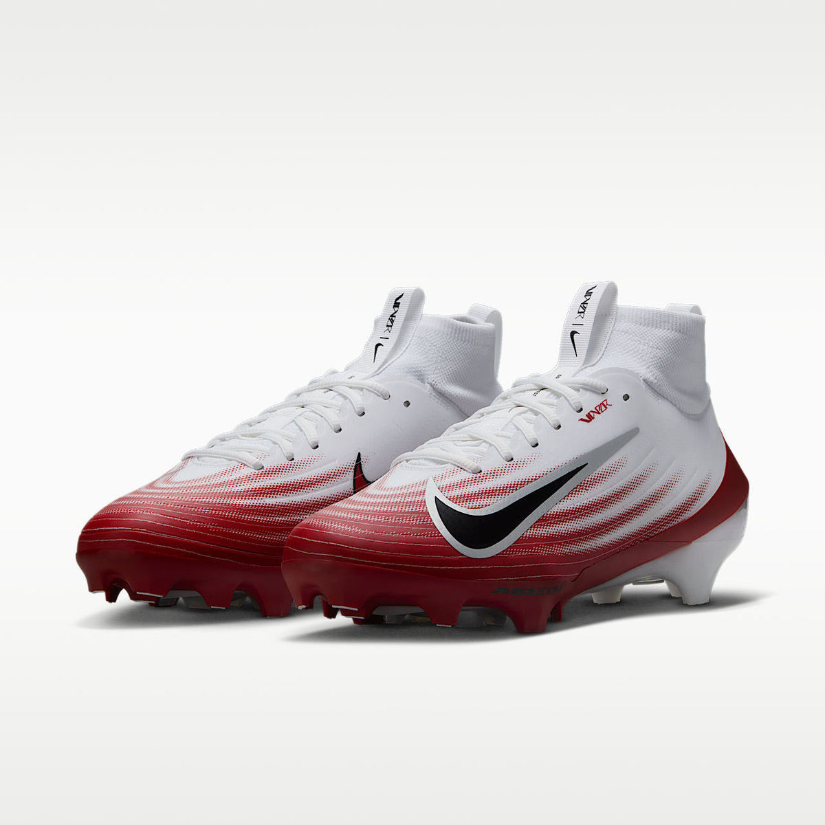 Vapor Pro 1 Football Cleats Air Zoom White/Team Crimson/Metallic Silver/Black