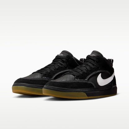 Unisex SB React Leo Skate Shoes Black/Gum Light Brown/White