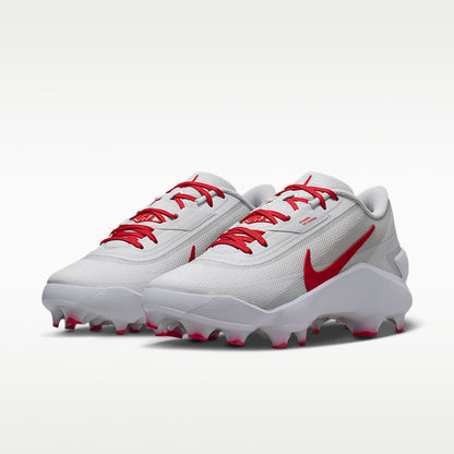 Unisex Diamond Showcase MCS Baseball Cleats White/University Red
