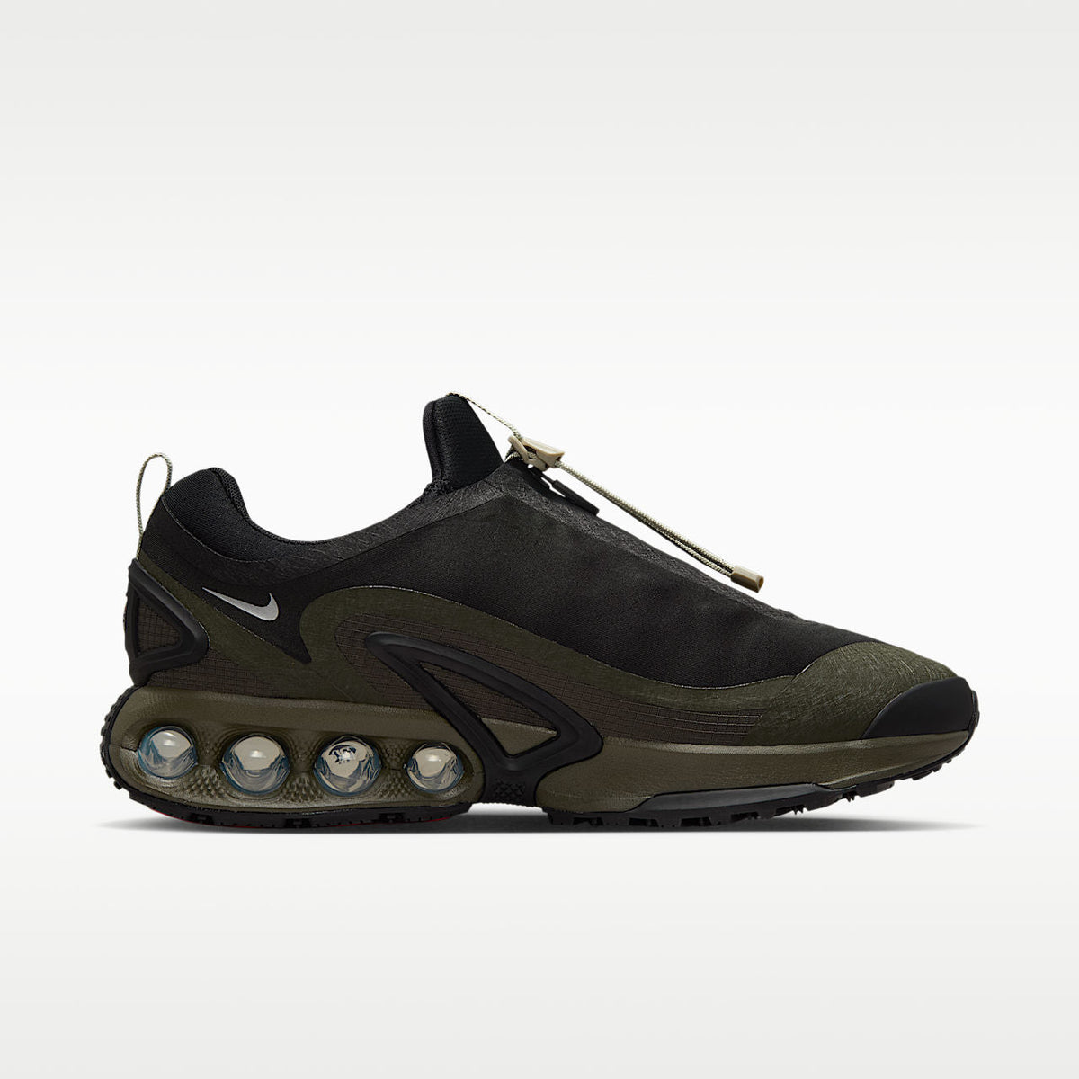 Air Max Dn Roam Men's Shoes Water-Repellent Black/Cargo Khaki/Stone/Metallic Silver