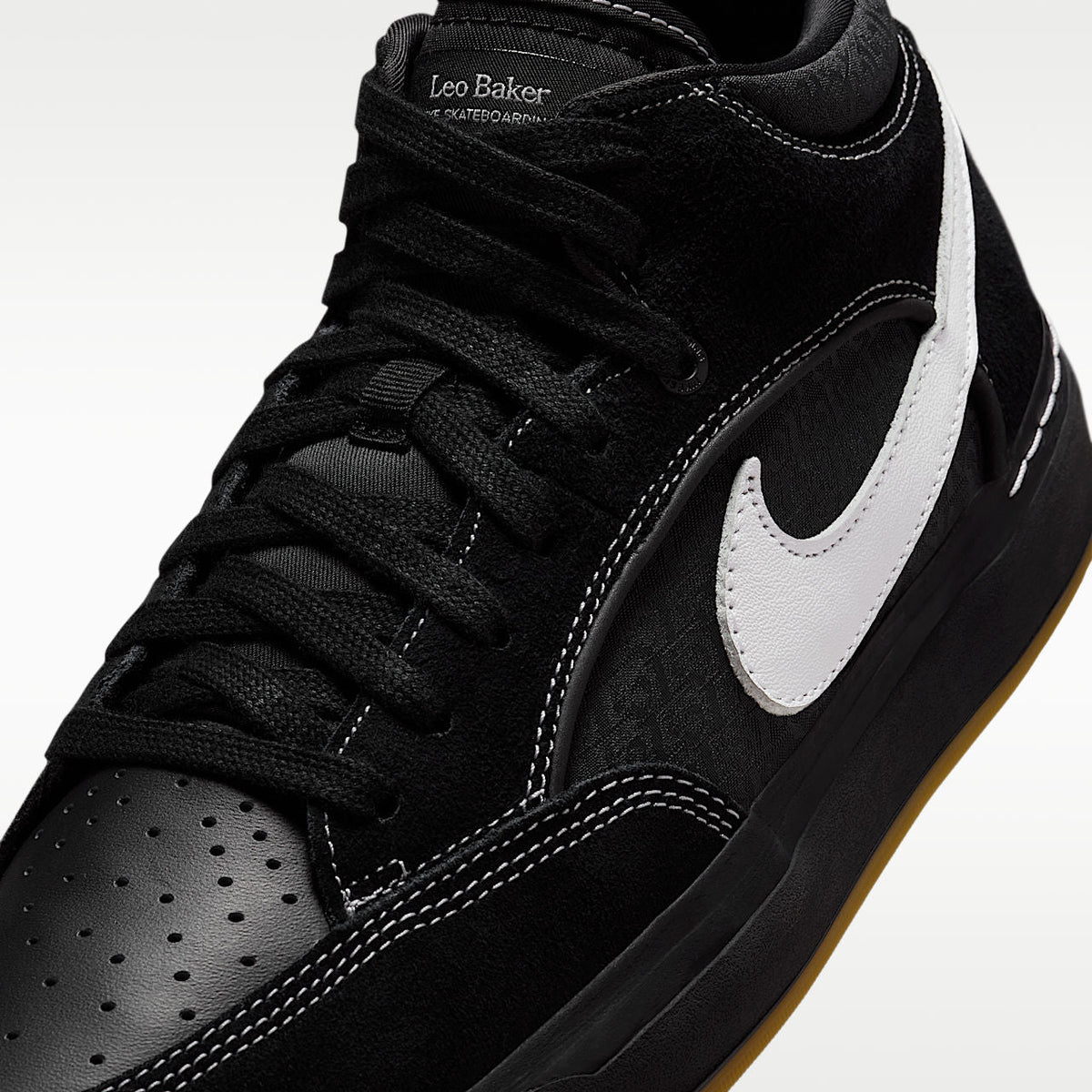 Unisex SB React Leo Skate Shoes Black/Gum Light Brown/White
