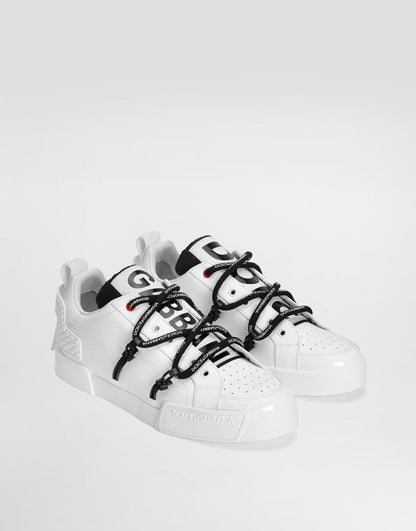 Portofino Men's Sneakers in Calfskin and Patent Leather Multicolor
