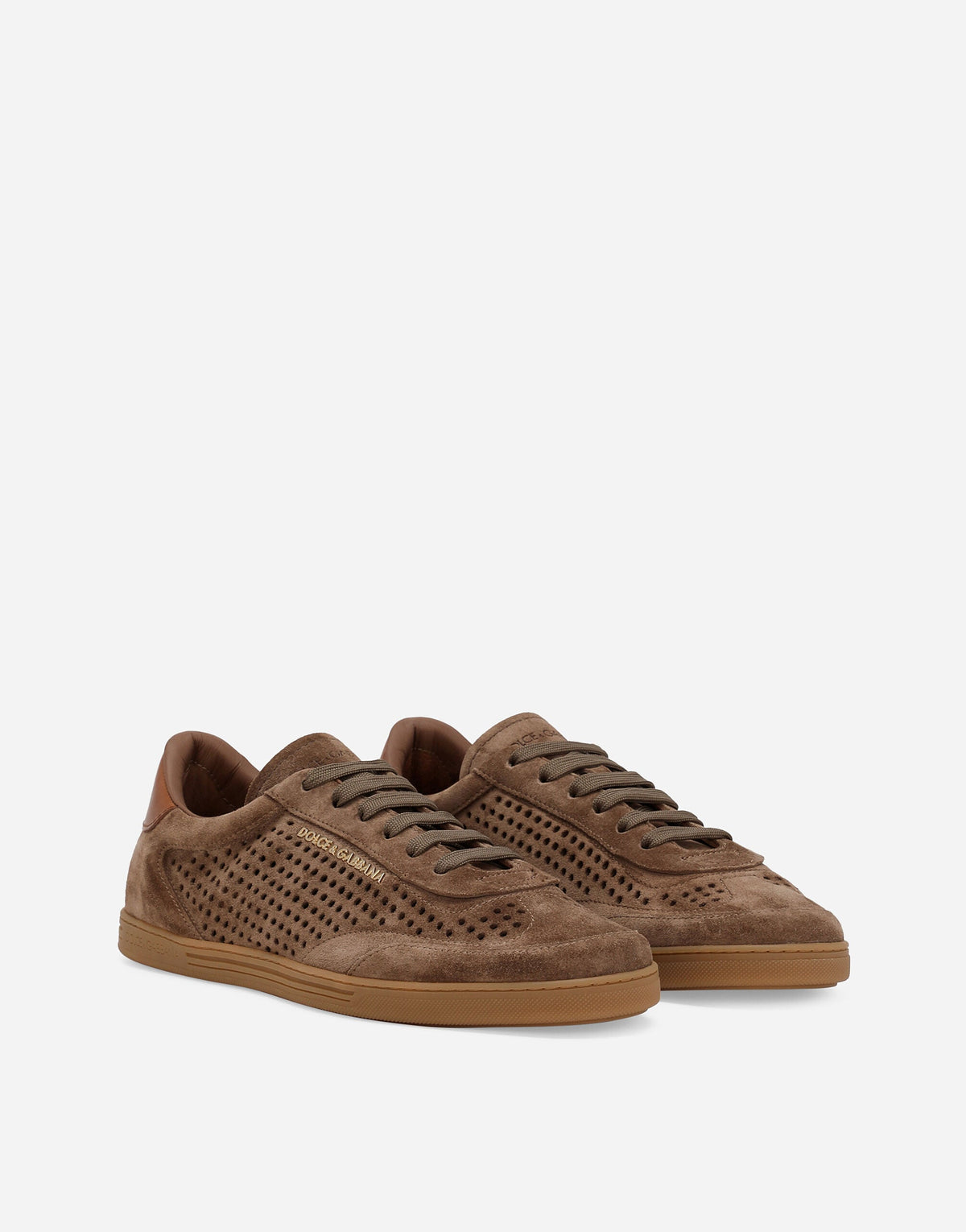 Men's Suede Saint Tropez Sneakers Beige Italian Calfskin Casual Shoe