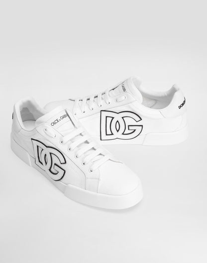 Portofino Light Strobel Sneakers in Canvas and Calfskin