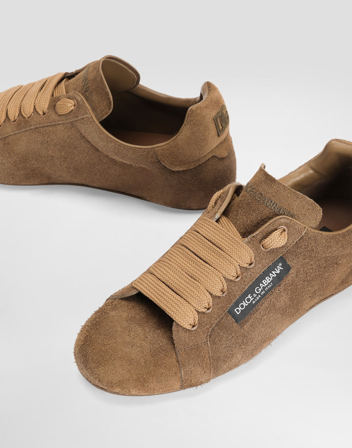 Portofino Soft Split Leather Men's Sneakers Brown