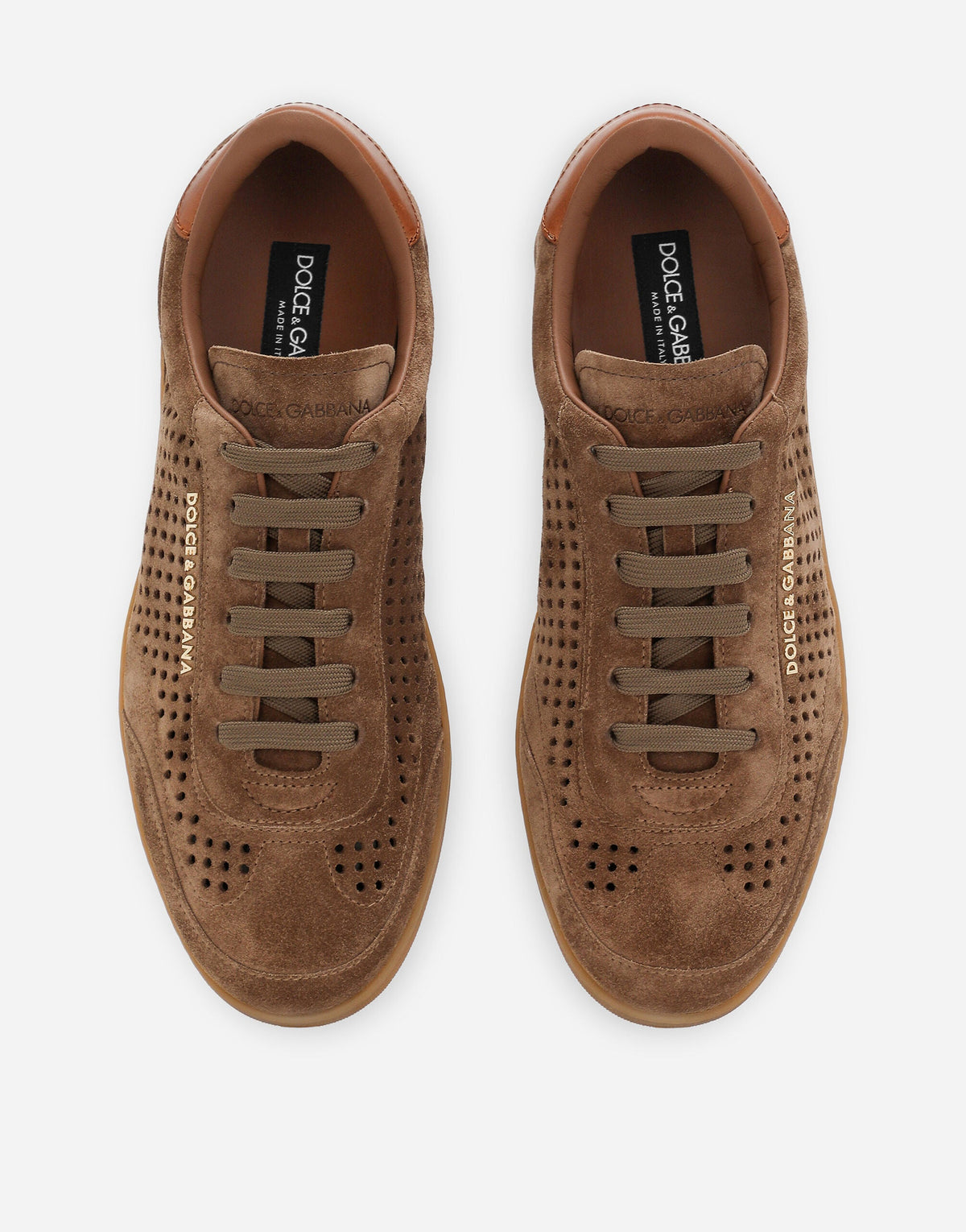 Men's Suede Saint Tropez Sneakers Beige Italian Calfskin Casual Shoe