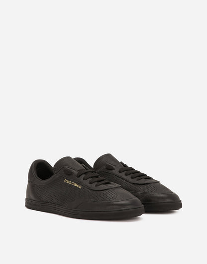 Men's Saint Tropez Sneakers Perforated Calfskin Black