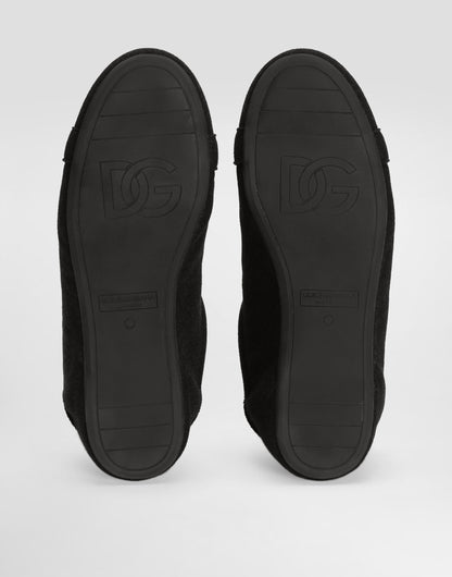 Portofino Soft Men's Sneakers Split Leather Black