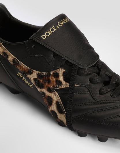 Italian-Made Calfskin Sneakers with Leather Insole Men's Multicolor