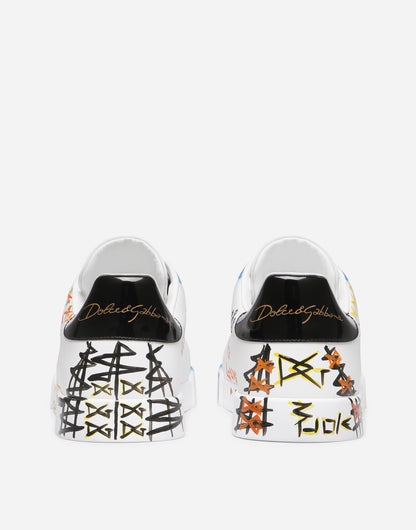Men's Portofino Limited Edition Sneakers Hand-Painted Calfskin Multicolor