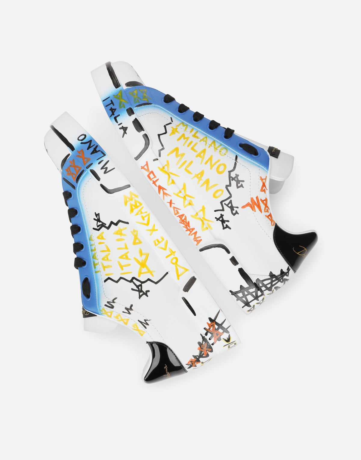 Men's Portofino Limited Edition Sneakers Hand-Painted Calfskin Multicolor