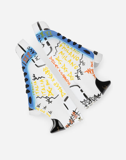 Men's Portofino Limited Edition Sneakers Hand-Painted Calfskin Multicolor